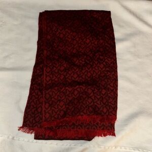 red reversible michael kors scarf